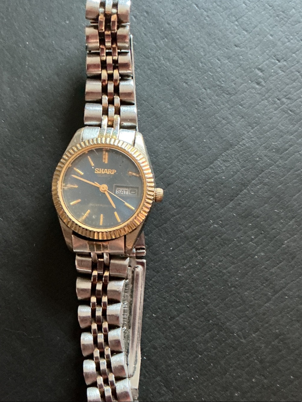 SHARP Women's Two-Tone Gold and Silver Day-Date Watch